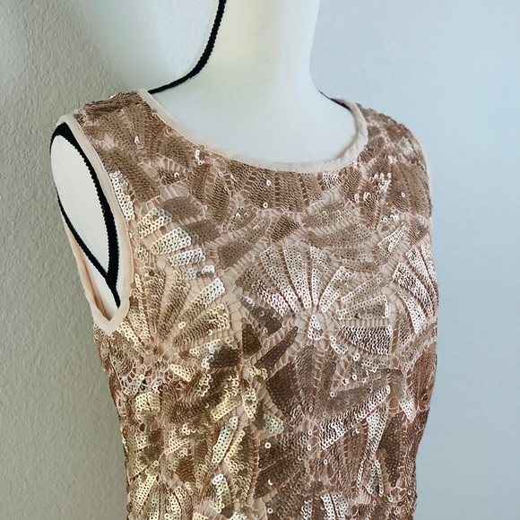 Belle Contrast Sequin Chiffon Bridesmaid Dress, size US 10 - Picture 5 of 16